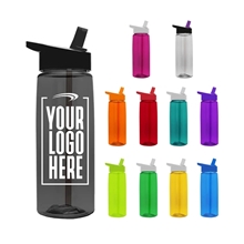 aerial view a group of 26 oz flair water bottle with flip straw lid - made with tritan, image 1 of 31