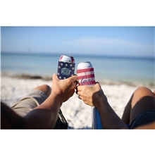 aerial view a group of koozie(r) britepix(r) holiday can cooler, image 1 of 2