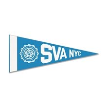a white 5 x 12 premium felt pennant - with 1 sewn strip