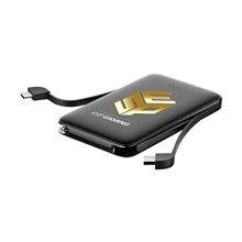 aerial view a pms black c 5000mah hermosa 2.1a output portable charger power bank (microusb / iphone / usb - c), image 1 of 4