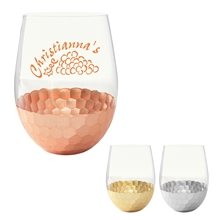 a group of 18 oz florence stemless wine glass