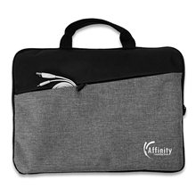 a grey heathered minimalist document bag