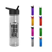 24 oz Slim Fit Water Bottles With Flip Straw Lid