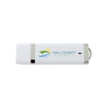 aerial view a pms white c westchester capped flash drive, image 1 of 2