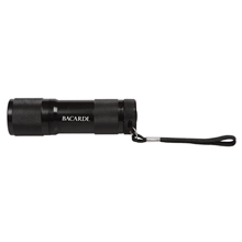 aerial view a black prime line 9 led metal flashlight, image 1 of 2