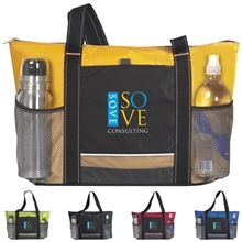 a group of icy bright nylon cooler lunch tote bag - 24 can