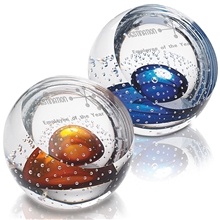 a group of jaffa lead crystal color splash award