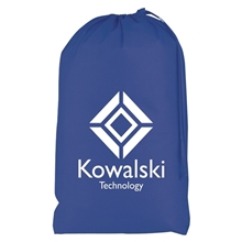 aerial view a royal blue non - woven laundry bag, image 1 of 2