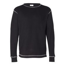 aerial view a black/ vintage white j. america - vintage thermal long sleeve t - shirt - colors, image 1 of 7