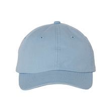 aerial view a baby blue valucap - small fit bio - washed dad hat - colors, image 1 of 3