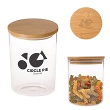 26 oz Glass Container With Bamboo Lid