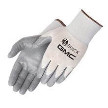 a white/gray ultra - thin nitrile palm coated knit gloves