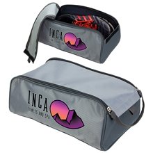 aerial view a gray pike polycanvas shoe bag, image 1 of 2