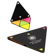 aerial view a black trine sticky note holder, image 1 of 2