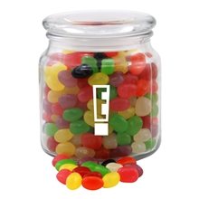 3 3/4 Round Glass Jar With Jelly Beans