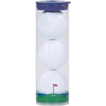 3 Ball Clear Tube W / Bridgestone Treo Golf Balls