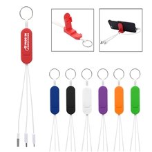 3- In -1 Charging Cable Phone Stand Key Ring