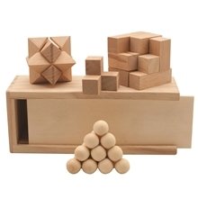 3- in -1 Wooden Puzzle Boxed Set