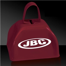 3 Maroon Metal Cowbell