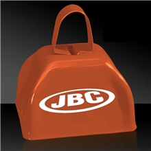 3 Orange Metal Cowbells