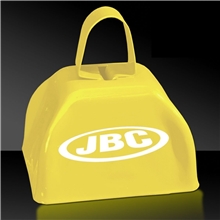 3 Yellow Metal Cowbells