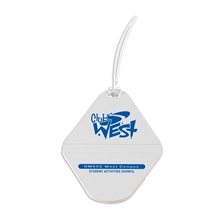 aerial view a white tournament golf bag tag, image 1 of 2