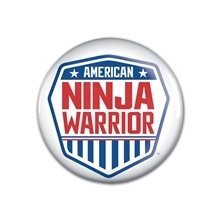 aerial view a white full color round safety pin back button - 1 3/4 diameter, image 1 of 5