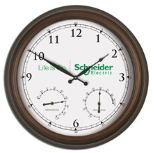 aerial view a antique brass metal wall clock - 22 diameter, image 1 of 2