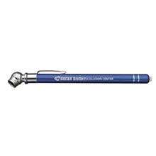 aerial view a blue double ring tire pressure gauge, image 1 of 4