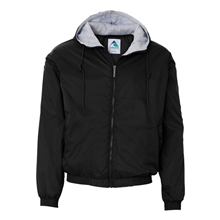 aerial view a black augusta sportswear - unisex fleece lined hooded jacket, image 1 of 4