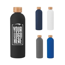33 oz Viviane Stainless Steel Bottle With Bamboo Lid