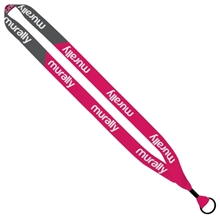 3/4 Recycled Dye - Sublimated Waffle Weave Lanyard