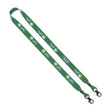 3/4 Recycled PET Dye - Sublimated Double - Ended Lanyard With Metal Crimp and Lobster Clip