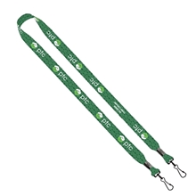 3/4 Recycled PET Dye - Sublimated Double - Ended Lanyard With Metal Crimp and Swivel Snap Hook