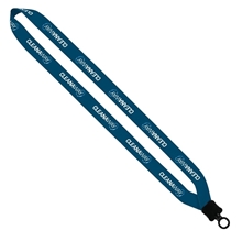 3/4 rPET Dye - Sublimated Lanyard with Plastic Clamshell and O - Ring