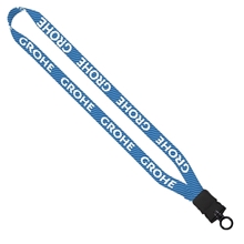 3/4 rPET Dye - Sublimated Lanyard with Plastic Snap - Buckle Release and O - Ring