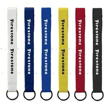 3/4 Sewn Polyester wrist Keychain with Metal Split - Ring