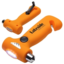 aerial view a orange car escape tool with dynamo light, image 1 of 2