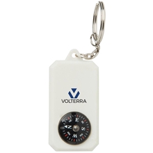 aerial view a white 2 x 1.25 compass keyring, image 1 of 7