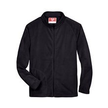 aerial view a black team 365 - mens campus microfleece jacket, image 1 of 6