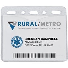 4-1/4 x 3-1/2 Vinyl Badge Pouch