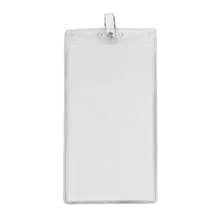 4 x 8 Printed Oversized Vertical Vinyl Pouch with Bulldog Clip