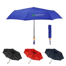 41 Arc Umbrella With 100 RPET Canopy Bamboo Handle