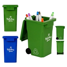 a group of recycle bin pen holder