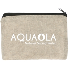 aerial view a natural recycled 5 oz cotton twill pouch, image 1 of 10