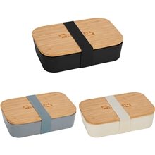 a group of bamboo fiber lunch box with cutting board lid