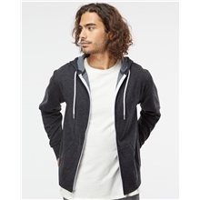 a group of independent trading co. - lightweight full - zip hooded sweatshirt