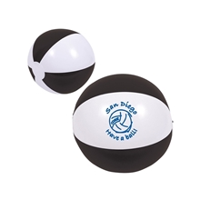 aerial view a black 16 two - tone beach ball, image 1 of 2