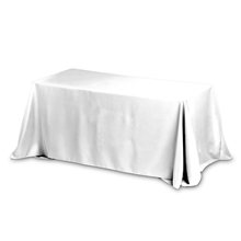 aerial view a custom marengo os six 3- sided throw style table covers all over full color dye sublimation imprint - fits 6 ft table, image 1 of 4