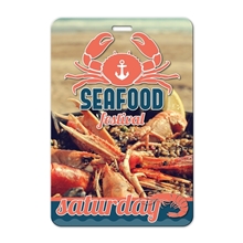 aerial view a custom press pass value lanyard card 4 x 5.875, image 1 of 2